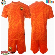 Camiseta Francia Portero Visitante Equipación para niños Eurocopa 2024 manga corta (+ pantalones cortos)